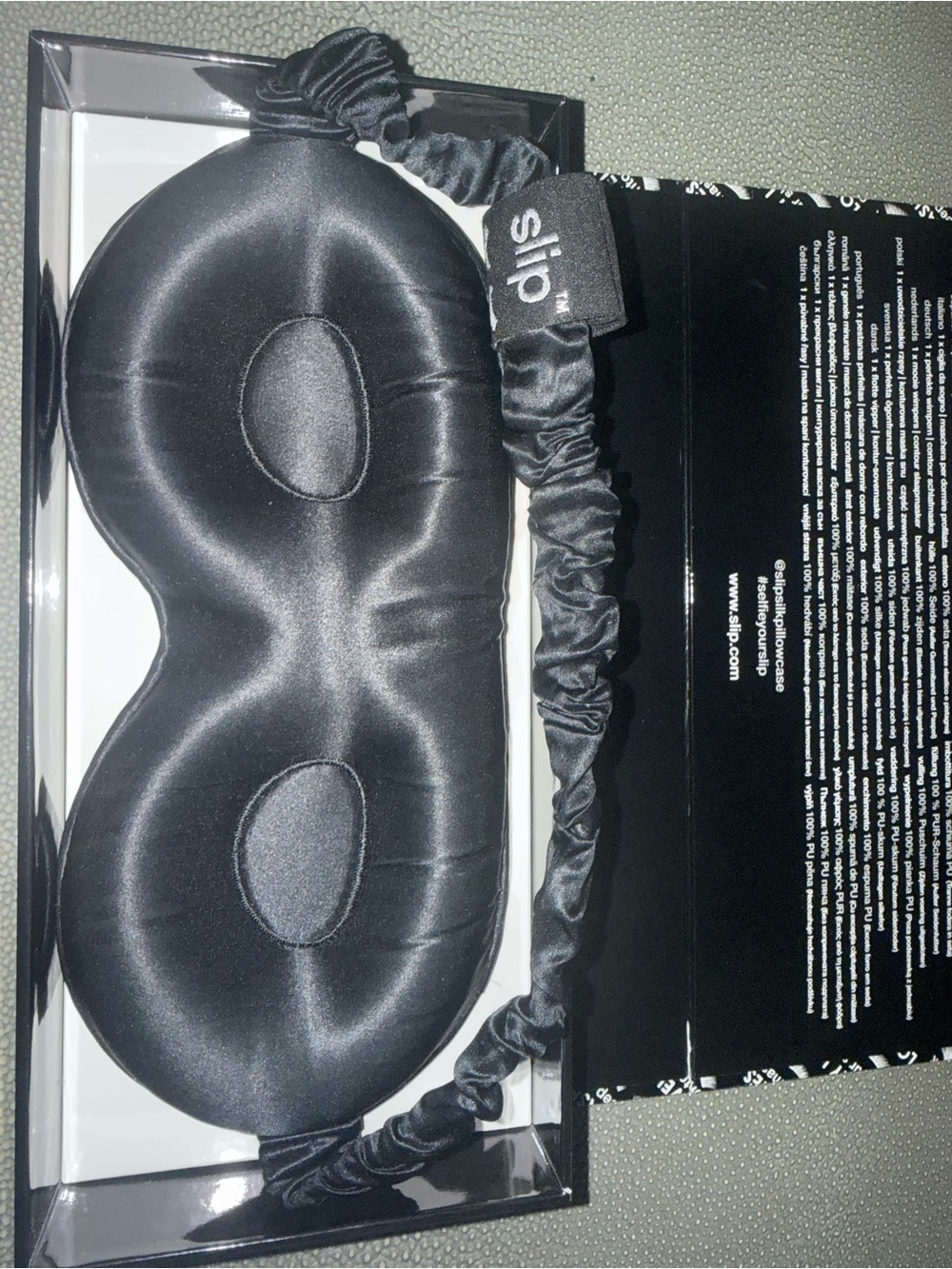 Slip | Black Contour Sleep Mask | Pure High Quality Silk